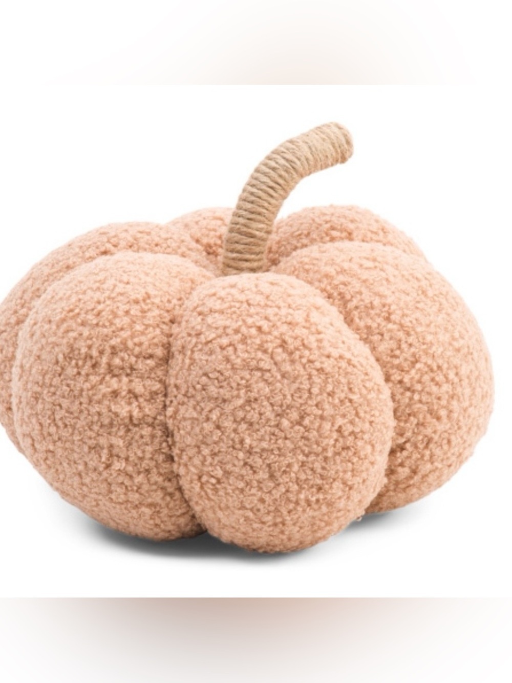 NEW The Farmhouse by Rachel Ashwell 8 in Tan Woobie Textured Pumpkin Home Decor